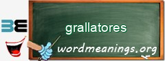 WordMeaning blackboard for grallatores